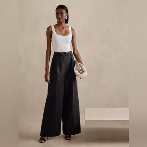 Banana Republic Cruise Wide Leg Pant // Black